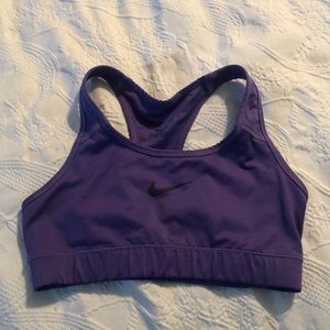 Purple Nike sports bra
